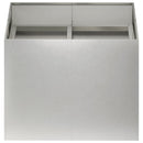 vidaXL Kerti cserép Ezüst 80 x 80 x 60 cm Rozsdamentes Acél