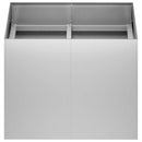 vidaXL Kerti cserép Ezüst 80 x 80 x 60 cm Horganyzott Acél