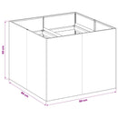 vidaXL Kerti cserép Ezüst 80 x 80 x 60 cm Horganyzott Acél