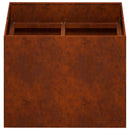 vidaXL Kerti cserép Rozsdás 80 x 80 x 60 cm Időjárásálló Acél