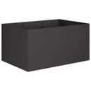 vidaXL Kerti cserép Fekete 120 x 80 x 60 cm Hidegen hengerelt acél