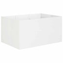 vidaXL Kerti cserép Fehér 120 x 80 x 60 cm Hidegen hengerelt acél