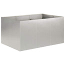 vidaXL Kerti cserép Ezüst 120 x 80 x 60 cm Rozsdamentes Acél