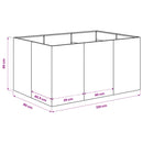 vidaXL Kerti cserép Ezüst 120 x 80 x 60 cm Horganyzott Acél