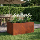 vidaXL Kerti cserép Rozsdás 120 x 80 x 60 cm Időjárásálló Acél