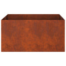 vidaXL Kerti cserép Rozsdás 120 x 80 x 60 cm Időjárásálló Acél