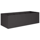 vidaXL Kerti cserép Fekete 200 x 80 x 60 cm Hidegen hengerelt acél