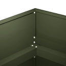 vidaXL Kerti cserép Olajzöld 200 x 80 x 60 cm Hidegen hengerelt acél