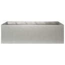 vidaXL Kerti cserép Ezüst 200 x 80 x 60 cm Rozsdamentes Acél