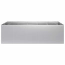 vidaXL Kerti cserép Ezüst 200 x 80 x 60 cm Horganyzott Acél