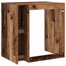 vidaXL Mosógép Szekrény tárolóval Öreg fa 87 x 60 x 89 cm Faanyag