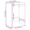 vidaXL Mosógép Szekrény Betonszürke 67,5 x 48 x 97 cm Szerelt fa