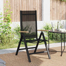 vidaXL Fekvő Kerti Székek 2 pcs Fekete 58 x 73 x 111,5 cm Textilén