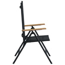 vidaXL Fekvő Kerti Székek 2 pcs Fekete 58 x 73 x 111,5 cm Textilén