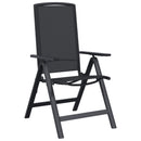 vidaXL Fekvő Kerti Székek 2 pcs Fekete 58 x 71 x 112 cm Textilén