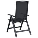 vidaXL Fekvő Kerti Székek 2 pcs Fekete 58 x 71 x 112 cm Textilén