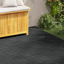 vidaXL Lépőkő 6 pcs Fekete 40,5 x 40,5 x 2 cm Gumi