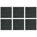 vidaXL Lépőkő 6 pcs Fekete 40,5 x 40,5 x 2 cm Gumi