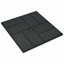 vidaXL Lépőkő 6 pcs Fekete 40,5 x 40,5 x 2 cm Gumi