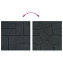 vidaXL Lépőkő 6 pcs Fekete 40,5 x 40,5 x 2 cm Gumi