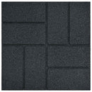 vidaXL Lépőkő 6 pcs Fekete 40,5 x 40,5 x 2 cm Gumi