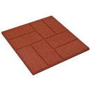 vidaXL Lépőkő 6 pcs Piros 40,5 x 40,5 x 2 cm Gumi