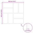 vidaXL Lépőkő 6 pcs Piros 40,5 x 40,5 x 2 cm Gumi