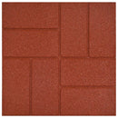 vidaXL Lépőkő 6 pcs Piros 40,5 x 40,5 x 2 cm Gumi