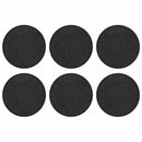 vidaXL Lépőkő 6 pcs Fekete Ø 44 x 2 cm Gumi