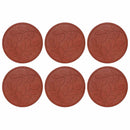 vidaXL Lépőkő 6 pcs Piros Ø 44 x 2 cm Gumi