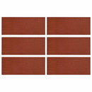vidaXL Lépőkő 6 pcs Piros 60,5 x 25 x 2 cm Gumi