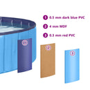 vidaXL Kutyás Medence Ø200 x 30 cm Tömör PVC Kék