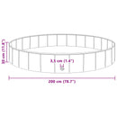 vidaXL Kutyás Medence Ø200 x 30 cm Tömör PVC Kék