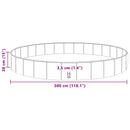 vidaXL Kutyás Medence Kék Ø300 x 38 cm Tömör PVC