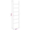 vidaXL Takaró Létra Fekete 50 x 190 cm Bambusz