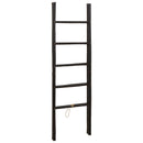 vidaXL Kétoldalas takaró létra Fekete 50 x 50 x 159 cm Bambusz