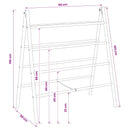 vidaXL Kétoldalas takaró létra Fekete 90 x 50 x 100 cm Bambusz