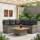 vidaXL Bútor szettek párnával 4 pcs Szürke és sötétszürke PE Rattan