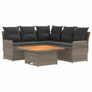 vidaXL Bútor szettek párnával 4 pcs Szürke és sötétszürke PE Rattan