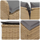 vidaXL Bútor szettek párnával 4 pcs Beige és Világosszürke PE Rattan
