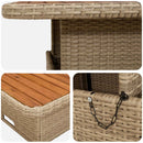 vidaXL Bútor szettek párnával 4 pcs Beige és Világosszürke PE Rattan