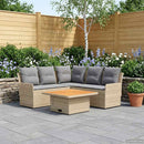vidaXL Bútor szettek párnával 4 pcs Beige és Világosszürke PE Rattan