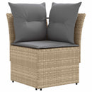vidaXL Bútor szettek párnával 4 pcs Beige és Világosszürke PE Rattan