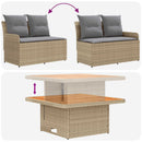 vidaXL Bútor szettek párnával 4 pcs Beige és Világosszürke PE Rattan