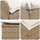 vidaXL Bútor szettek párnával 4 pcs Beige és krém PE Rattan