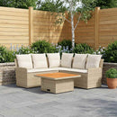 vidaXL Bútor szettek párnával 4 pcs Beige és krém PE Rattan