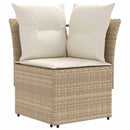 vidaXL Bútor szettek párnával 4 pcs Beige és krém PE Rattan