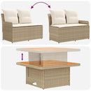 vidaXL Bútor szettek párnával 4 pcs Beige és krém PE Rattan