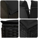 vidaXL Bútor szettek párnával 6 pcs Fekete PE Rattan
