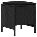 vidaXL Bútor szettek párnával 6 pcs Fekete PE Rattan